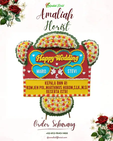 Papan Bunga Pernikahan Kandang